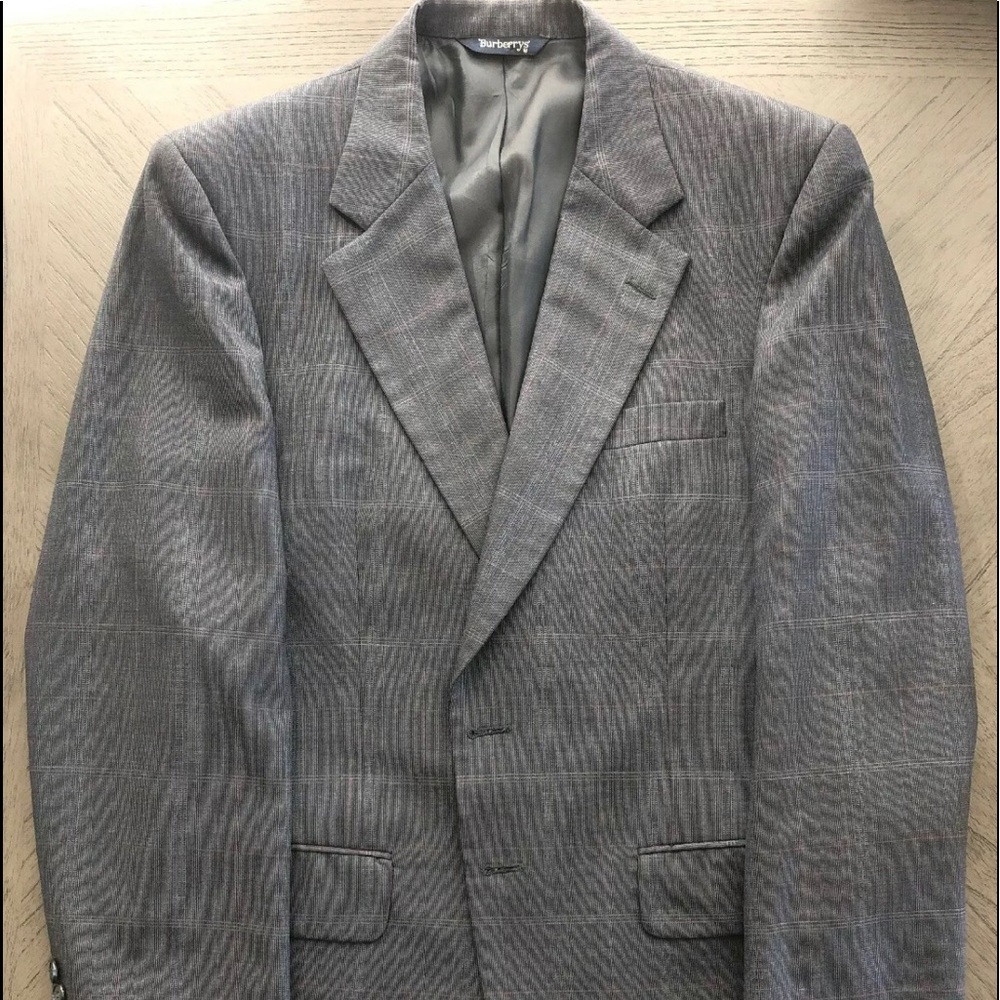 BURBERRY Blue Gray Sport Coat ~SAKS FIFTH AVENUE~